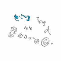 OEM 2020 Toyota Sienna Caliper Assembly Diagram - 47730-0E031