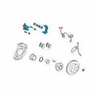 OEM 2009 Toyota Highlander Caliper Assembly Diagram - 47730-48150