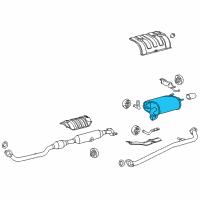 OEM 2016 Toyota Camry Rear Muffler Diagram - 17430-0V031