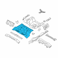 OEM 2014 Hyundai Sonata Panel-Rear Floor Diagram - 65511-3Q000