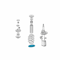 OEM 2001 BMW X5 Front Lower Coil Spring Pad Diagram - 31-33-1-096-299