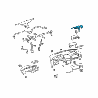 OEM 1999 Toyota Sienna Cylinder & Keys Diagram - 69057-45010