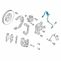 OEM 2019 Lincoln Continental Front Speed Sensor Diagram - J2GZ-2C204-A