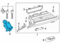 OEM 2022 Toyota Mirai Trunk Lid Release Switch Diagram - 8484051020