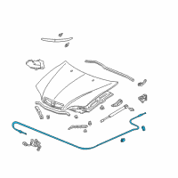 OEM Acura CL Wire Assembly, Hood Diagram - 74130-S3M-A01