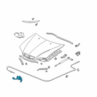 OEM 2000 Acura TL Lock Assembly, Hood Diagram - 74120-S0K-A01