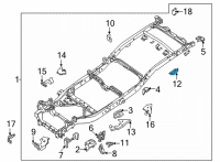 OEM 2021 Nissan Frontier BRACKET-BOUND BUMPER, LH Diagram - 50441-9BT0A