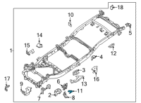 OEM 2021 Nissan Frontier Bracket-Front Brake Hose RH Diagram - 50910-9BT0A