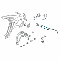 OEM 2021 Honda Insight CABLE, F/LID OPEN Diagram - 74411-TXM-A02