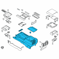 OEM Ford F-150 Floor Console Diagram - JL3Z-15045A36-AB