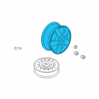 OEM 2006 Saturn Vue Value Alloy Wheel Rim 16X6.5 5 Lugs Quality Replacement Diagram - 9595255