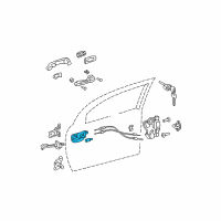 OEM 2008 Toyota Matrix Handle, Inside Diagram - 69205-02100-B1