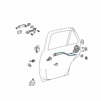 OEM 2003 Lexus GX470 Cable Assy, Rear Door Inside Locking Diagram - 69770-60030