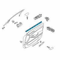 OEM 2016 Hyundai Genesis Weatherstrip-Front Door Belt Inside RH Diagram - 82241-B1000