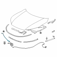 OEM 2016 Honda Accord Stay, Hood Open Diagram - 74145-T2A-A00