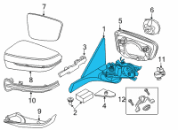 OEM 2020 BMW 840i xDrive Gran Coupe Heated Outside Mirror, Memor Diagram - 51-16-9-498-928