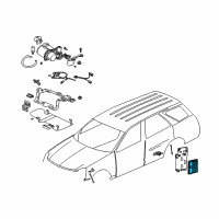 OEM 2009 Cadillac SRX Module Asm-Electronic Suspension Control Diagram - 25956246