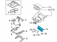 OEM Hyundai Tucson TRAY-FLOOR CONSOLE Diagram - 84632-N9100-NNB