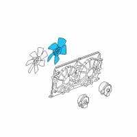 OEM 2007 Cadillac DTS Fan Blade Diagram - 21999769