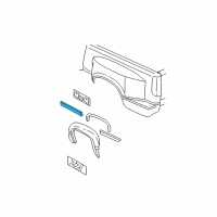OEM Chevrolet C1500 Side Molding Diagram - 15740108