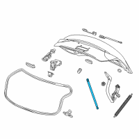 OEM 2020 Chevrolet Impala Support Strut Diagram - 20998171