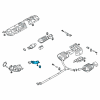 OEM 2020 Kia Optima Front Muffler Assembly Diagram - 28610D5750