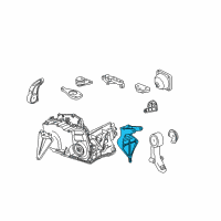 OEM Saturn L100 Bracket, Engine Rear Mount Diagram - 9127182