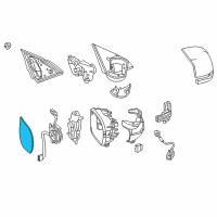 OEM Honda HR-V Mirror Sub-Assembly, Driver Side (Flat) (Heated) Diagram - 76253-T7W-A31