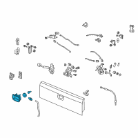 OEM 2017 Honda Ridgeline Handle Assy., Tailgate (Upper)*NH830M* (LUNAR SILVER METALLIC) Diagram - 74811-T6Z-A11ZB