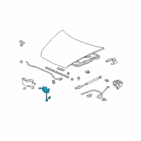 OEM 2004 Honda Accord Lock Assembly, Hood Diagram - 74120-SDA-A12