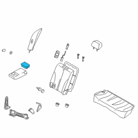 OEM 2012 Nissan Versa Cup Holder Assembly Diagram - 88741-EM01A