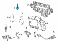 OEM 2020 Jeep Wrangler Glow Plug Diagram - 68490011AA