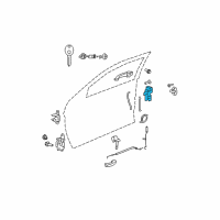 OEM 2008 Dodge Avenger Front Door Latch Left Diagram - 4589421AG