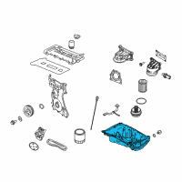 OEM 2011 Mercury Milan Oil Pan Diagram - 9E5Z-6675-B