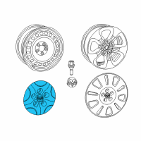 OEM 2018 Ram ProMaster City Wheel Cover Diagram - 68263171AA