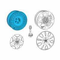 OEM 2015 Ram ProMaster City Wheel-16X6.5 Steel Black Diagram - 68464949AA