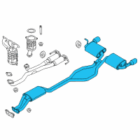 OEM 2014 Ford Edge Muffler & Pipe Diagram - DA1Z-5230-B