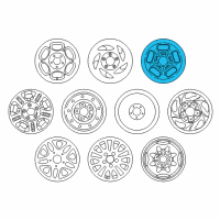 OEM 2000 Ford F-150 Spare Wheel Diagram - XL3Z-1015-DA