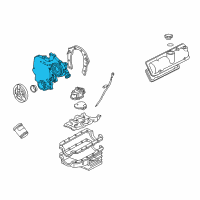 OEM 2006 Saturn Relay Cover Asm-Engine Front Diagram - 12597155