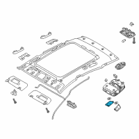 OEM 2018 Hyundai Elantra GT Lens-Overhead Console Lamp, RH Diagram - 92823-G3010