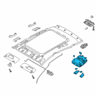 OEM 2018 Hyundai Elantra GT Overhead Console Lamp Assembly Diagram - 92810-G3010-TTX