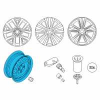 OEM 2014 Kia Forte Koup Wheel Assembly-Temporary Diagram - 529102E900