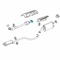 OEM Chevrolet Spark EV Rear Muffler Gasket Diagram - 96181581
