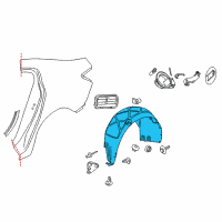 OEM 2016 Buick LaCrosse Wheelhouse Liner Diagram - 22862527