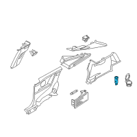 OEM Saturn Receptacle, Front Floor Console Accessory Power Front Diagram - 13110430