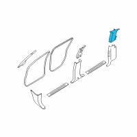 OEM 2009 Nissan Titan Garnish-Center Pillar, Upper RH Diagram - 76913-8S500