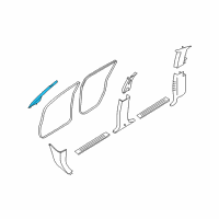 OEM Nissan Titan Garnish Assy-Front Pillar, LH Diagram - 76912-9FF0A