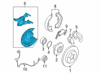 OEM Mercury Caliper Mount Diagram - 8M6Z-2C220-A