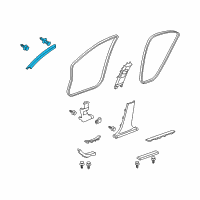 OEM 2011 Acura TSX Garnish Assembly, Right Front Pillar (Gray) Diagram - 84101-TL0-G02ZA