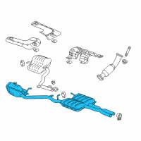 OEM 2018 Dodge Charger MUFFLER-Exhaust Diagram - 68271453AB